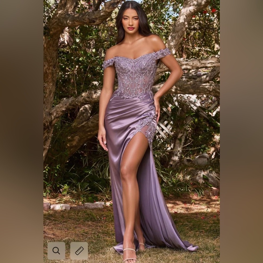 Off-Shoulder Purple Dress